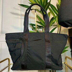 ✺ AUTHENTIC TORY BURCH BLACK NYLON EAST WEST TOTE